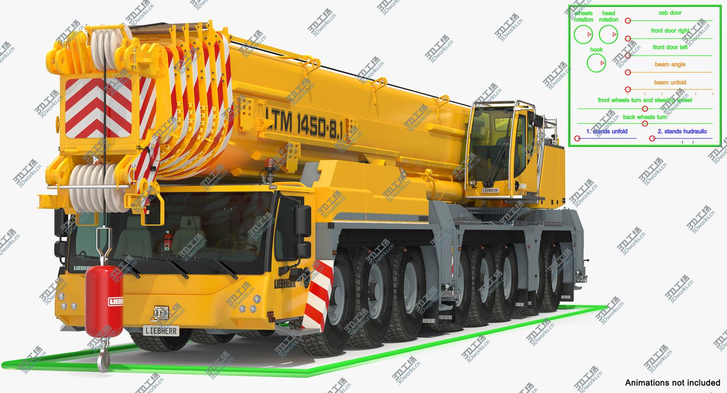 images/goods_img/202104021/3D Liebherr LTM 1450 Mobile Crane Rigged/4.jpg